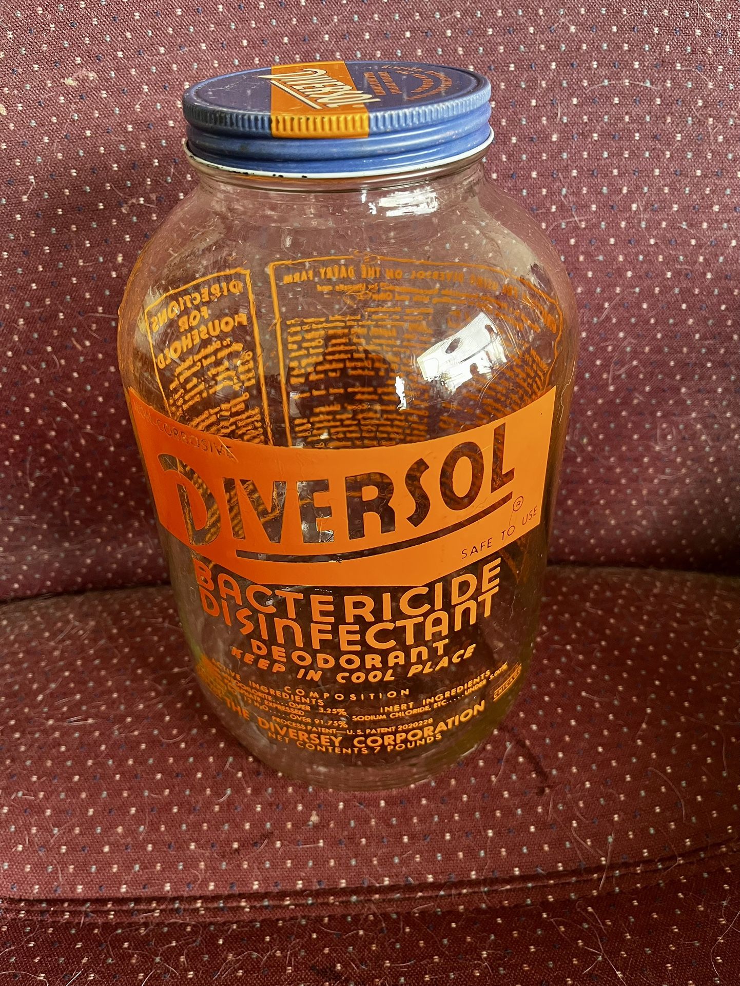 1950s diverse bacteria side disinfected jar