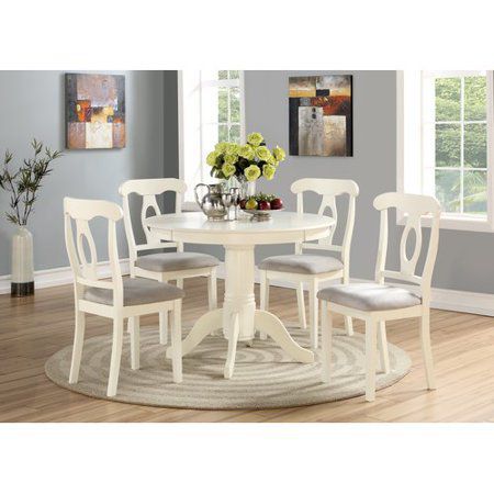NEW (5 Piece) Dining Set Traditional Round Table Wooden Kitchen Chairs Entertaining Guest Dinner Eating Area Perfect for Family Gathering *↓READ↓*