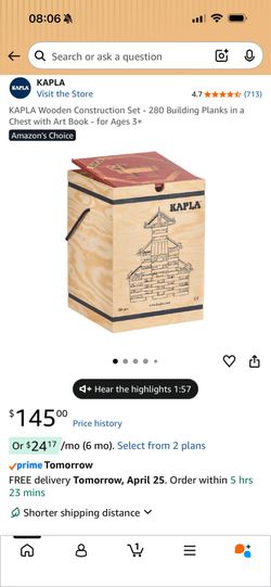 KAPLA Wooden Building Planks – 280 pcs – Great Condition