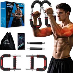 Twister Arm Trainer, Adjustable 5 Resistance Levels (40-130 lbs) Chest & Arm Workout Equipment for Men & Women, Ergonomic Home Gym Strength Trainer 