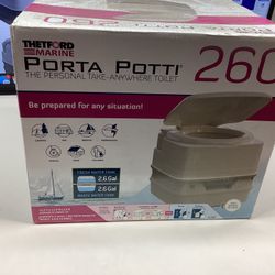 PORTA POTTI THETFORD  260P MARINE 92868 BOAT CAMPER TOILET 2.6gal New Rv Crapper