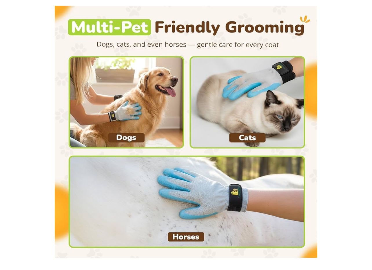 Pet Grooming Gloves 🧤 Size: Large 