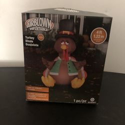 Gemmy 4 ft. Inflatable Happy Turkey Outdoor Decoration