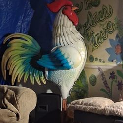 6ft Rooster Yard Art