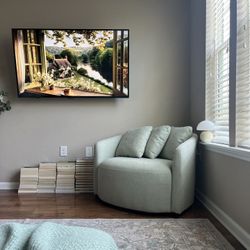 Light Sage Green Large Swivel Chair