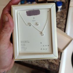 Pair Of Earrings And A Necklace New In Box