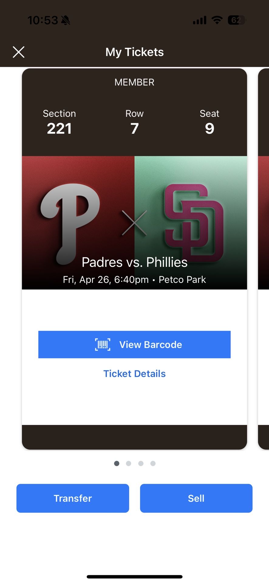 Padres Tickets Friday 4/26