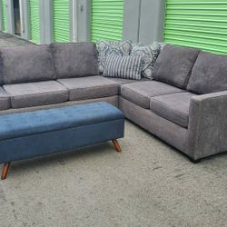 Dark Gray Sectional Delivery Available