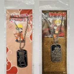 Naruto FullMetal Alchemist Dog Tag Necklace Anime Manga