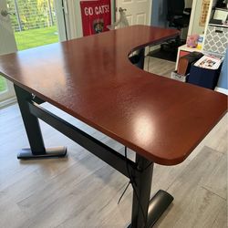 Sit stand desk L shaped