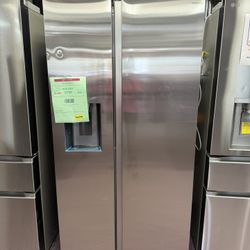 Refrigerator, Samsung New Open Box 36” Side By Side 