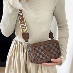 2024 New Fashion Women's Small Square Crossbody Bag, Vintage Camera Style, Versatile Casual Shoulder Bag