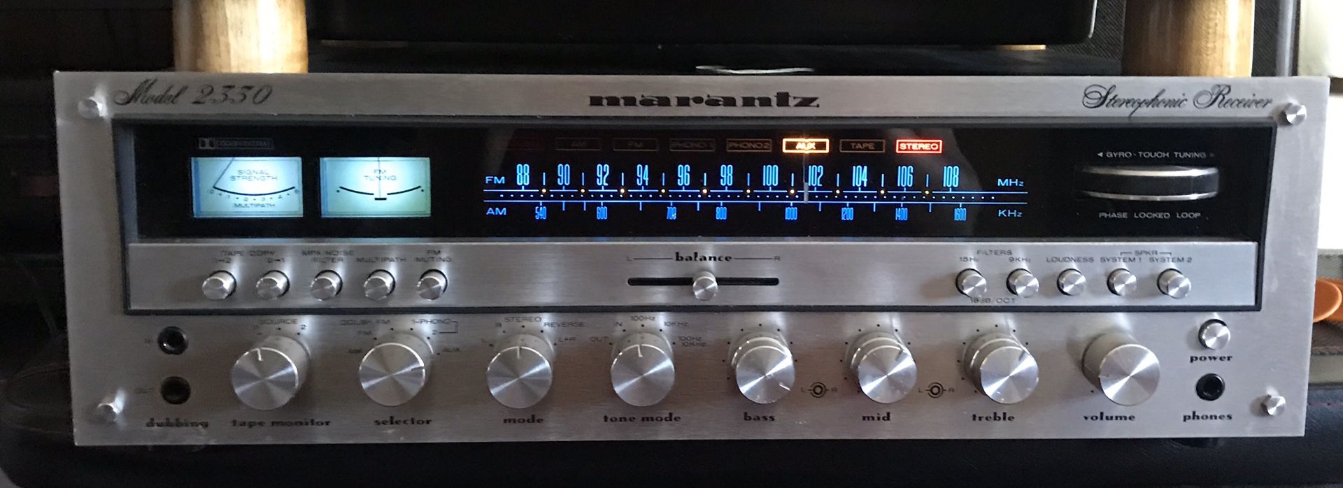 Marantz 2330 monster receiver. led lights and recapped. Excellent unit