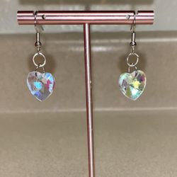 Heart Faux Glass Earrings