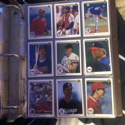 A Binder Full Of Baseball Cards 