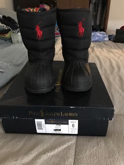 Brand new children's Ralph Lauren Polo snow boots