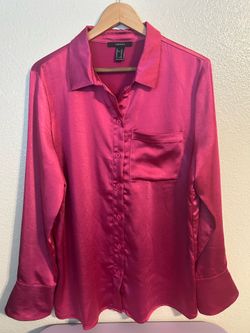 Beautiful Magenta Blouse w/ Bell Sleeves