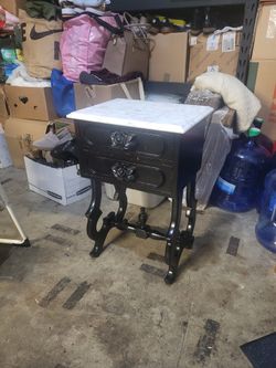 Victorian Night Stand w/Marble Top