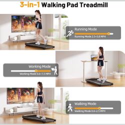 MJWW Smart Walking Pad with APP Walking Pad Treadmills for Home Small Portable 2 in 1 Under Desk Treadmill Lightweight Treadmill Machine with Remote C