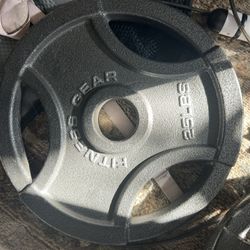 Pair Of 25 Pound Fitness Gear Plates 