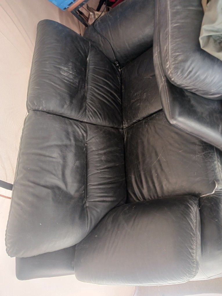 Italian Leather Couch 