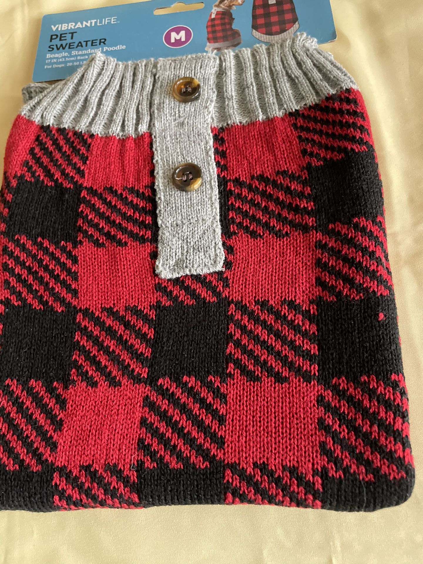 Dog Sweater Sz M For Beagle Standard Poodle. New