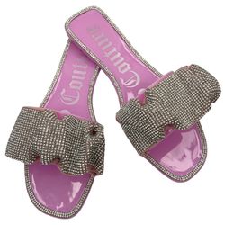 Juicy Couture embellished jelly pink slide on sandals women’s Size 7M
