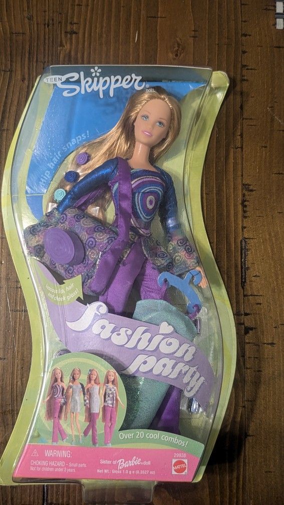 Barbie Fashion Party Teen Skipper Sister of Barbie Doll 2000 Mattel 29938