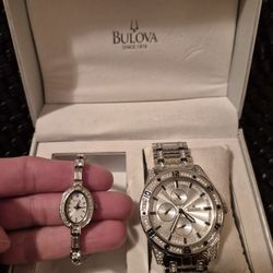 His And Hers Bulova Wrist Watches 