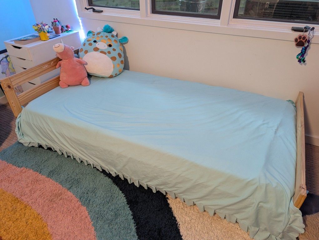 Ikea Pine Twin Bed With Mattress - GREAT CONDITION