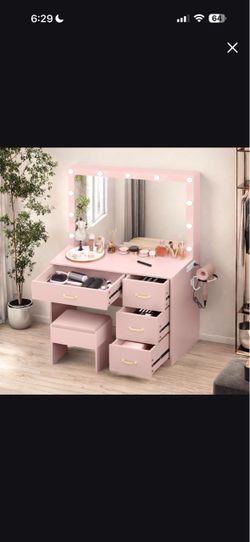 BRAND NEW PINK VANITY - GREAT DEAL
