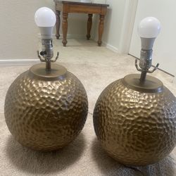 Gold Hammered Lamps
