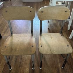 Norcor vintage School Chairs (pair)