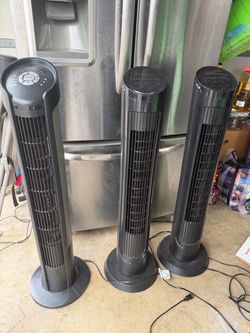 Lot of 3 Black Tower Fans
