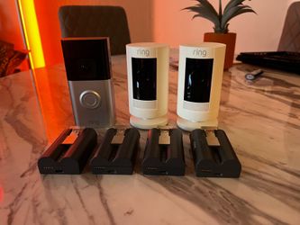 Ring Smart Home Security Bundle — Doorbell Pro + 2 Stick Up Cams + 4 Batteries