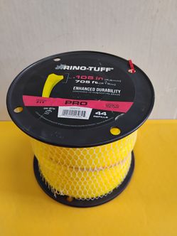 Rino-Tuff Universal Trimmer Line with a 0.105-inch diameter and a total length of 705 feet.