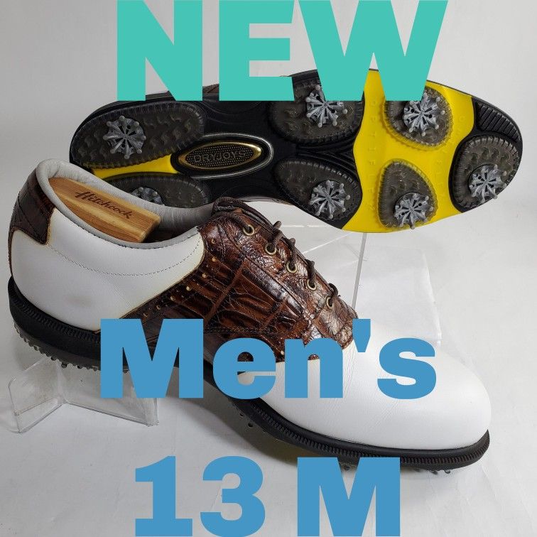 NEW Footjoy Dryjoys Men's 13 M Golf Shoes Crocodile Print 53703