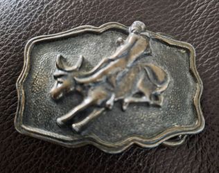Rodeo Bull Rider Western Belt Buckle
