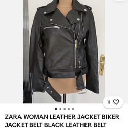 New Zara Leather Jacket XS