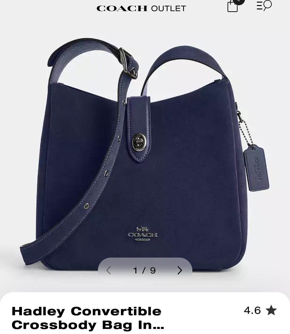 Coach Hadley convertible shoulder bag