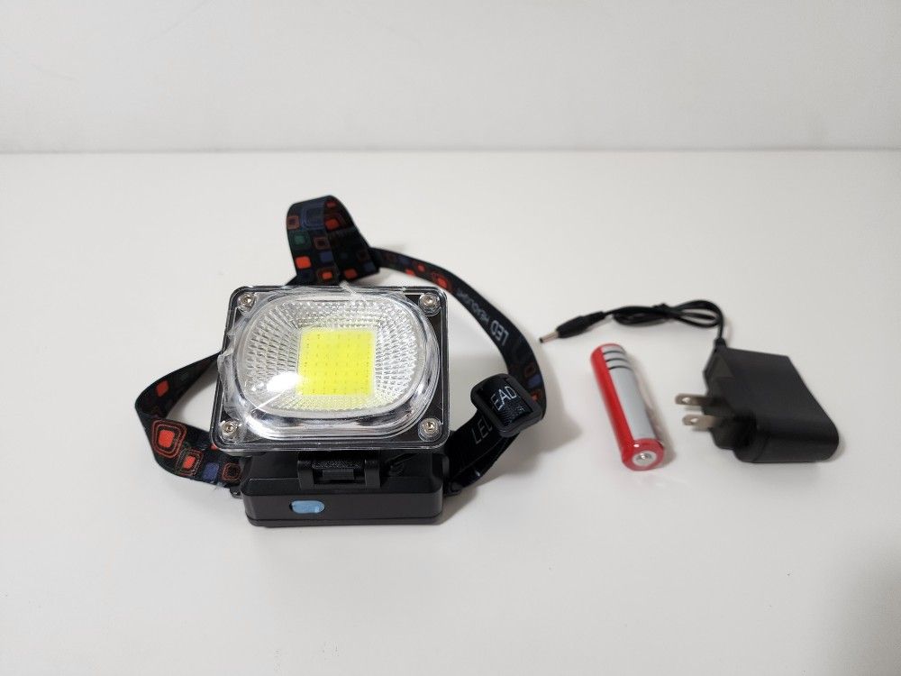 COB LED Headlamp Rechargeable Head Light Flashlight Torch Lamp Camping
