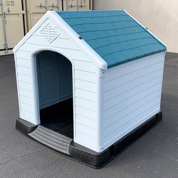 (Brand New) $150 Plastic Dog House X-Large Size Pet Indoor Outdoor All Weather Shelter Cage Kennel 42x42x45”