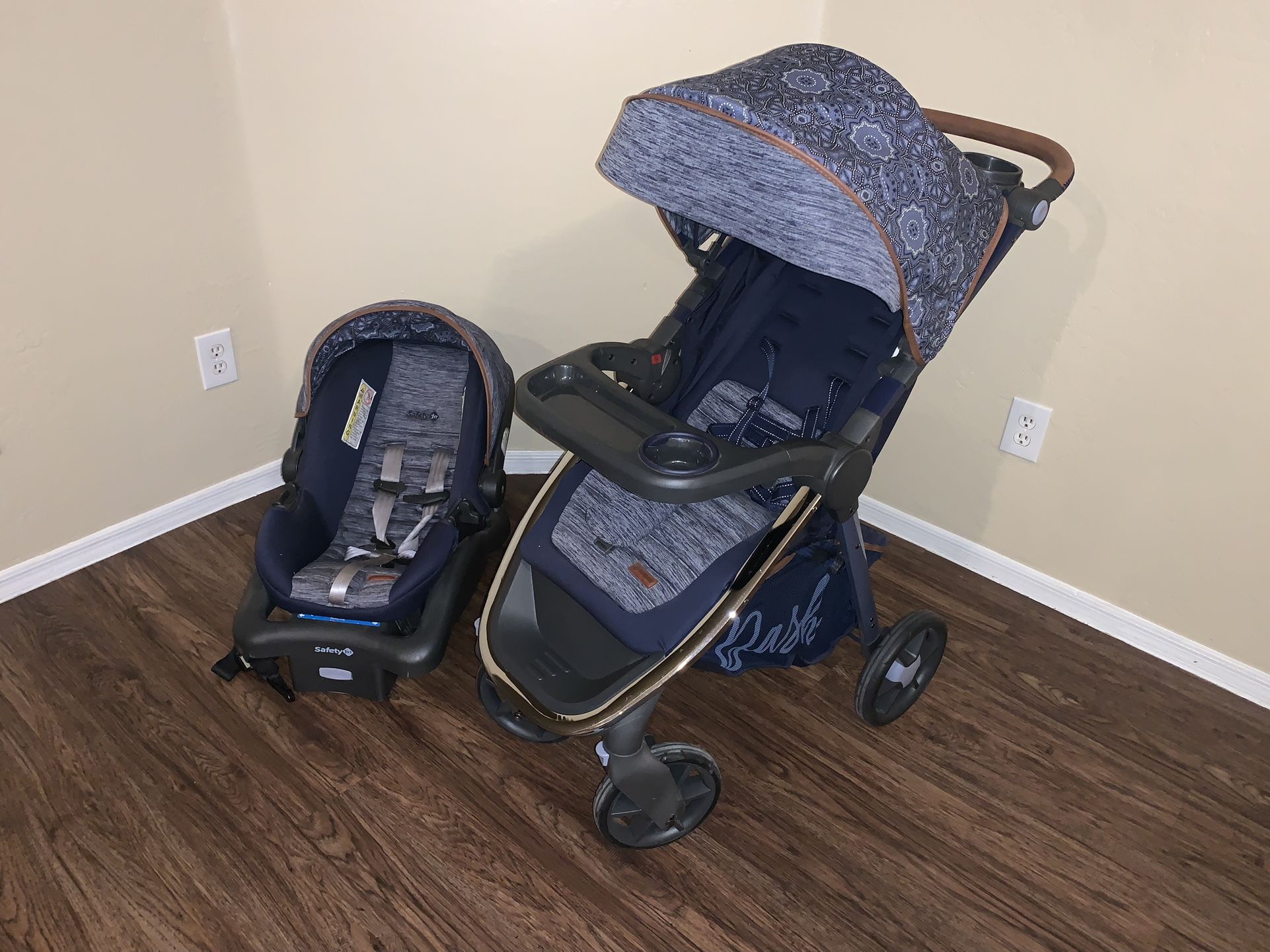 Monbebe Dash Travel System Stroller and Infant Car Seat, Unisex, Boho, Infant & Toddler