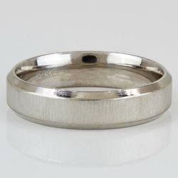 14k White Gold Brushed Comfort-Fit Band Ring