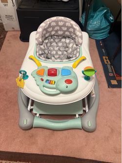 Foldable baby 5-in-1 activity walker, rocker, bouncer, seat walker and push walker