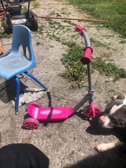 Pink razor scooter