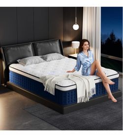 PUBPLON King Size Mattress, 14 Inch Hybrid King Mattress in a Box