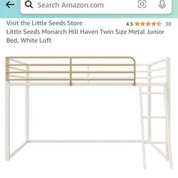 Twin Metal Loft Bed Frame