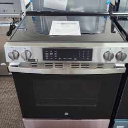 30 in. 5 Burner Element Smart Slide-In Electric Convection Range in Stainless w/ EasyWash Oven Tray & No-Preheat Air Fry