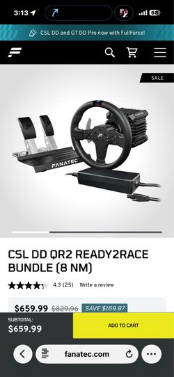 Fanatec 8nm sim racing bundle